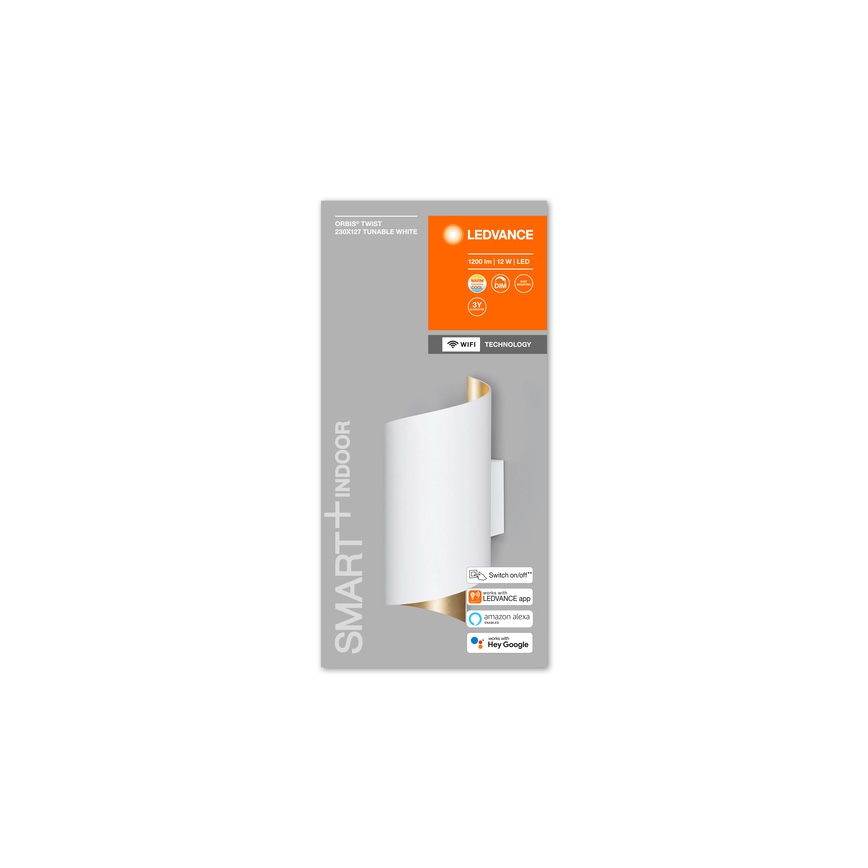 Ledvance - LED Himmennettävä seinävalo SMART+ TWIST LED/12W/230V 3000-6500K Wi-Fi valkoinen