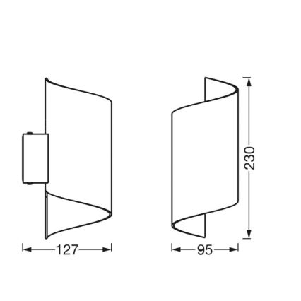 Ledvance - LED Himmennettävä seinävalo SMART+ TWIST LED/12W/230V 3000-6500K Wi-Fi valkoinen
