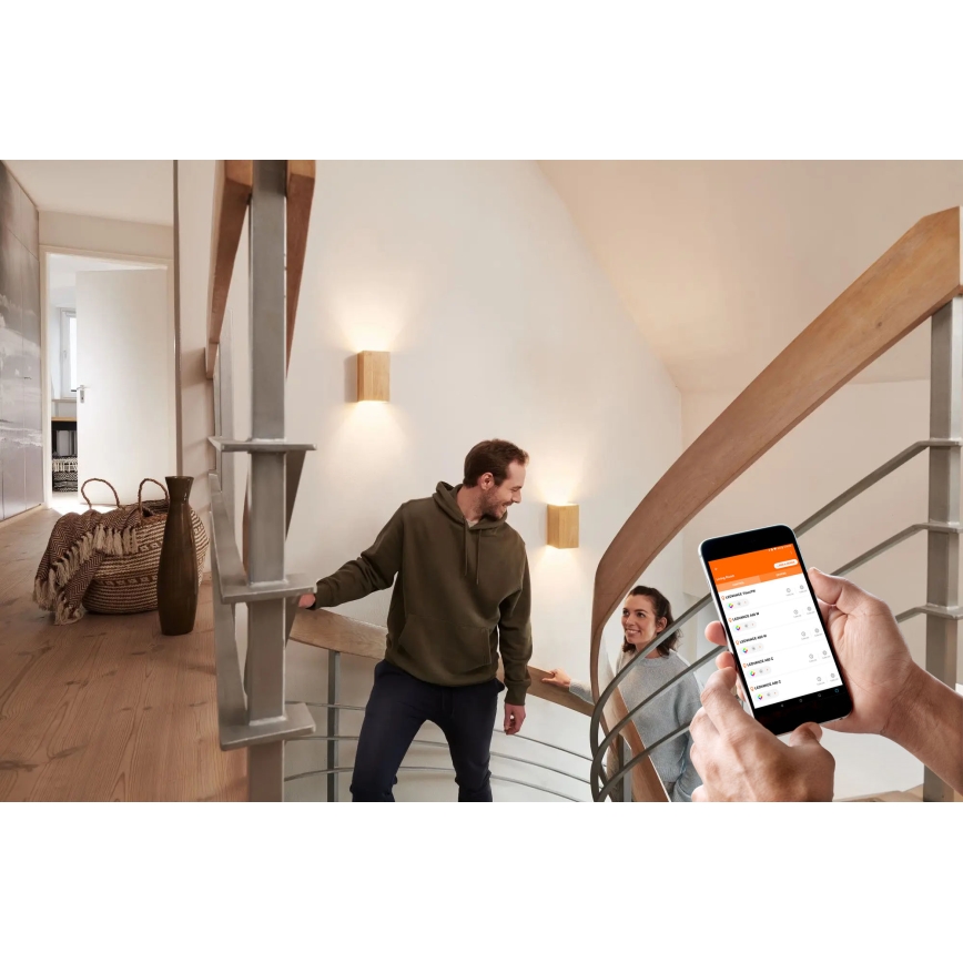 Ledvance - LED Himmennettävä seinävalo SMART+ WOOD LED/12W/230V 3000-6500K Wi-Fi