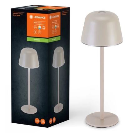 Ledvance - LED Himmennettävä ulko rechargeable lamppu TABLE LED/2,5W/5V IP54 beige