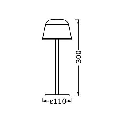 Ledvance - LED Himmennettävä ulko rechargeable lamppu TABLE LED/2,5W/5V IP54 musta