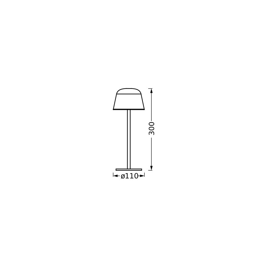 Ledvance - LED Himmennettävä ulko rechargeable lamppu TABLE LED/2,5W/5V IP54 musta