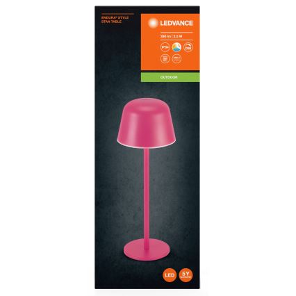 Ledvance - LED Himmennettävä ulko rechargeable lamppu TABLE LED/2,5W/5V IP54 punainen
