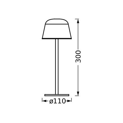 Ledvance - LED Himmennettävä ulko rechargeable lamppu TABLE LED/2,5W/5V IP54 punainen
