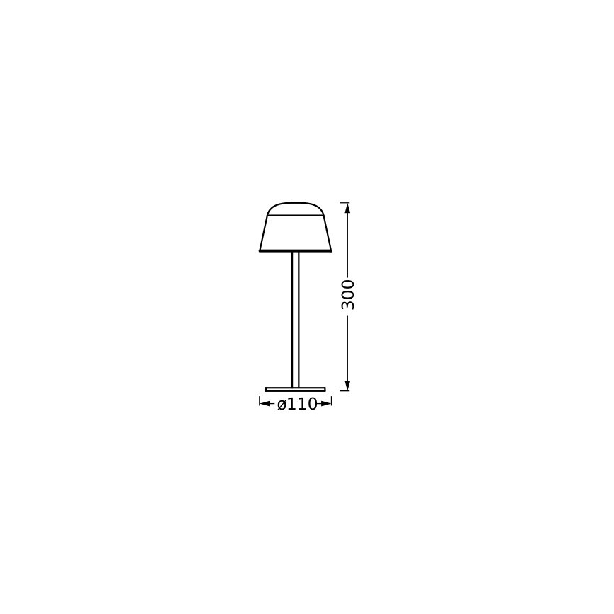 Ledvance - LED Himmennettävä ulko rechargeable lamppu TABLE LED/2,5W/5V IP54 punainen