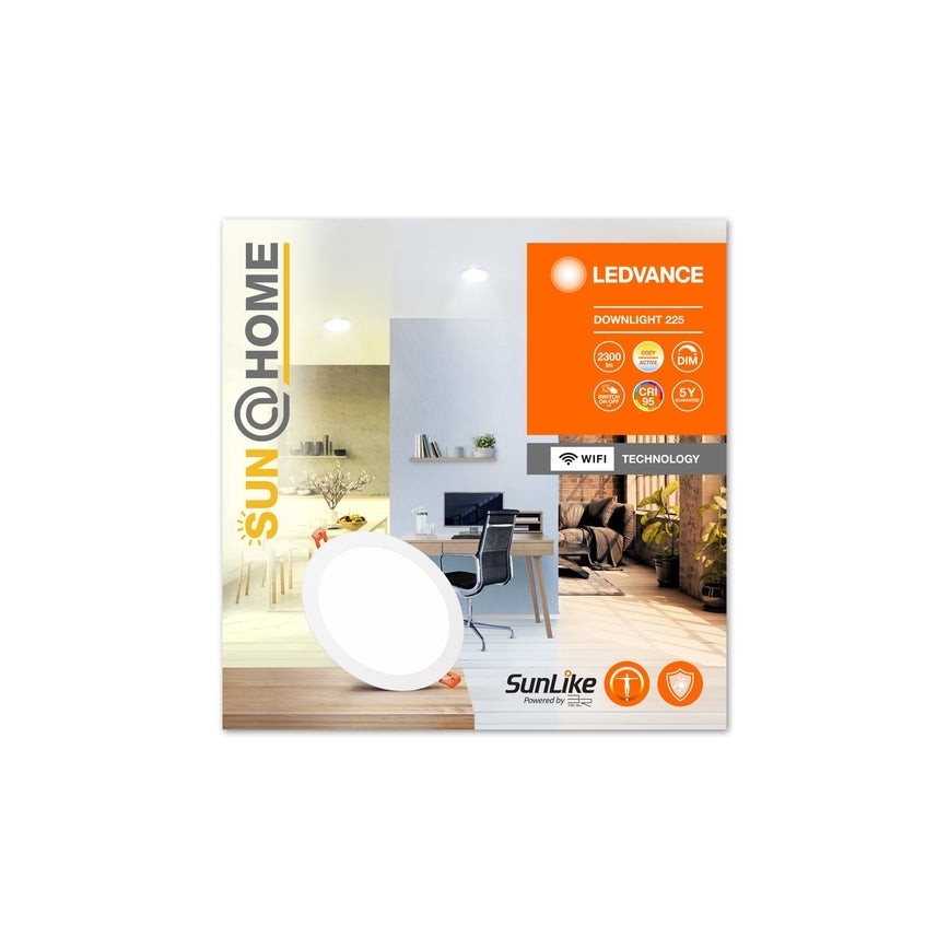 Ledvance - LED Himmennettävä upotettava valo SUN@HOME LED/22W/230V 2200-5000 CRI 95 Wi-Fi