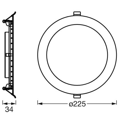 Ledvance - LED Himmennettävä upotettava valo SUN@HOME LED/22W/230V 2200-5000 CRI 95 Wi-Fi