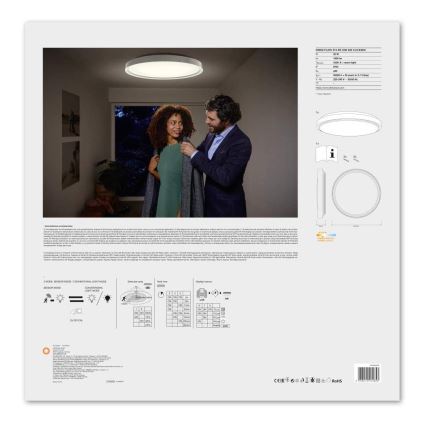 Ledvance - LED-kattovalaisin anturilla PLATE LED/32W/230V 3000K