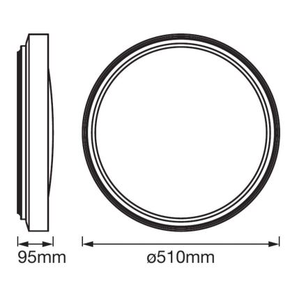 Ledvance - LED-kattovalaisin anturilla PLATE LED/32W/230V 3000K