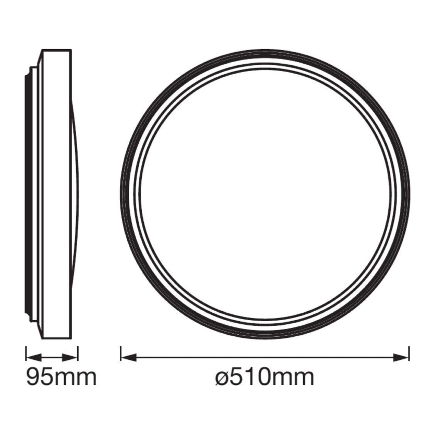 Ledvance - LED-kattovalaisin anturilla PLATE LED/32W/230V 3000K