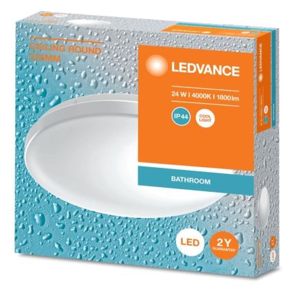 Ledvance - LED-kattovalaisin kylpyhuoneeseen CEILING ROUND LED/24W/230V 4000K IP44