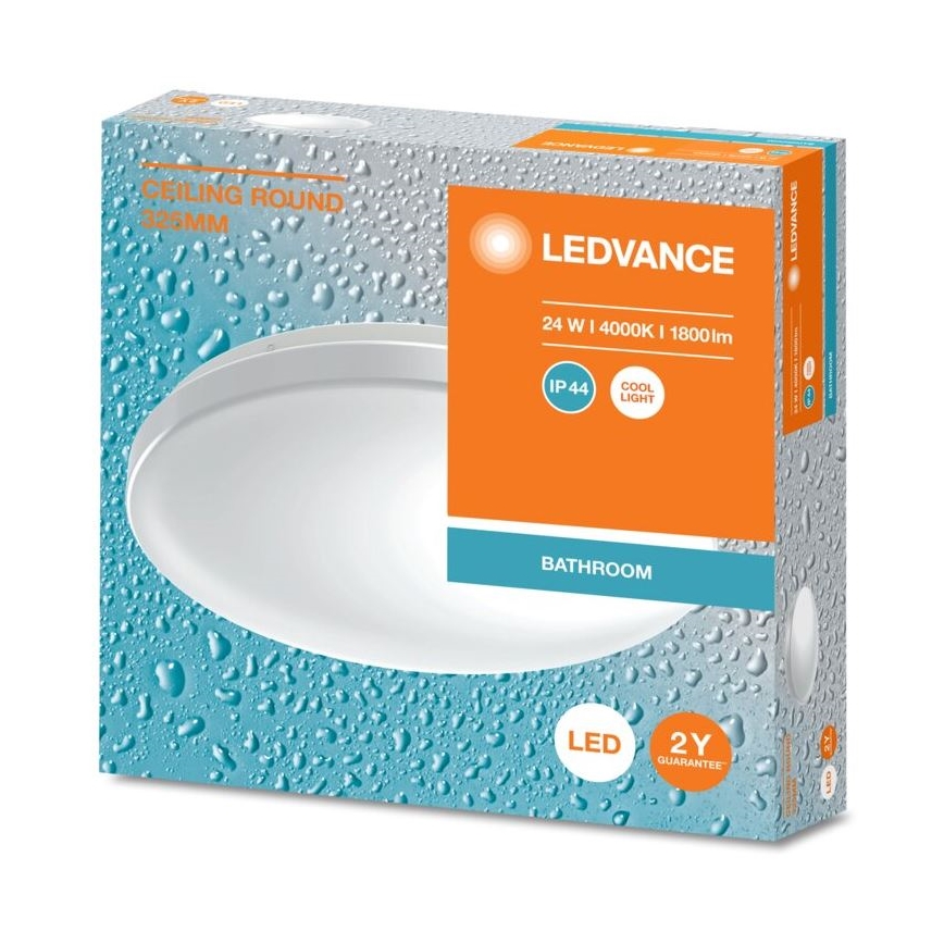 Ledvance - LED-kattovalaisin kylpyhuoneeseen CEILING ROUND LED/24W/230V 4000K IP44