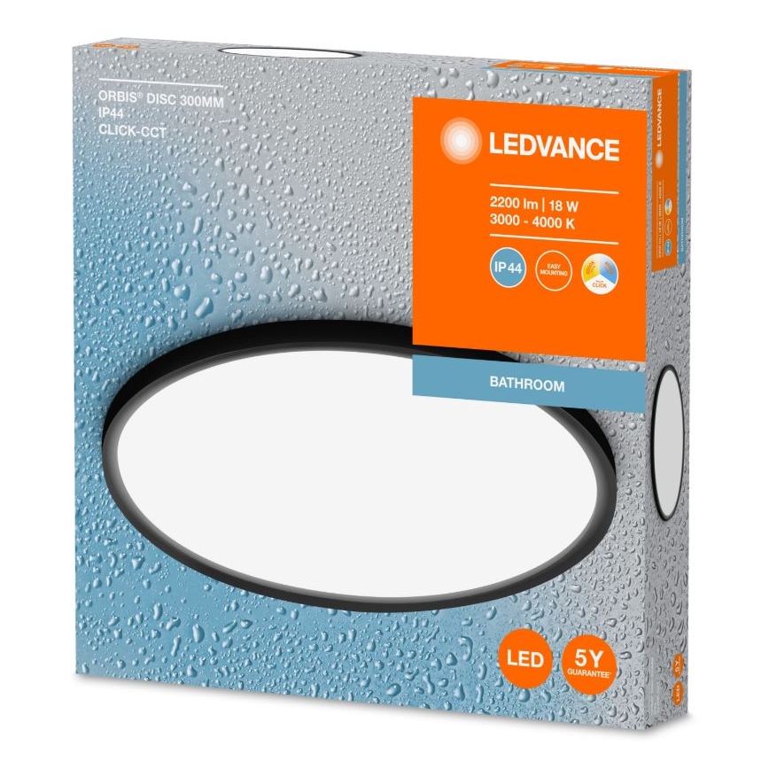 Ledvance - LED-kattovalaisin kylpyhuoneeseen DISC LED/18W/230V 3000/4000K IP44