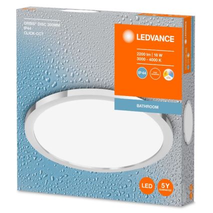Ledvance - LED-kattovalaisin kylpyhuoneeseen DISC LED/18W/230V 3000/4000K IP44