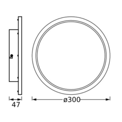 Ledvance - LED-kattovalaisin kylpyhuoneeseen DISC LED/18W/230V 3000/4000K IP44