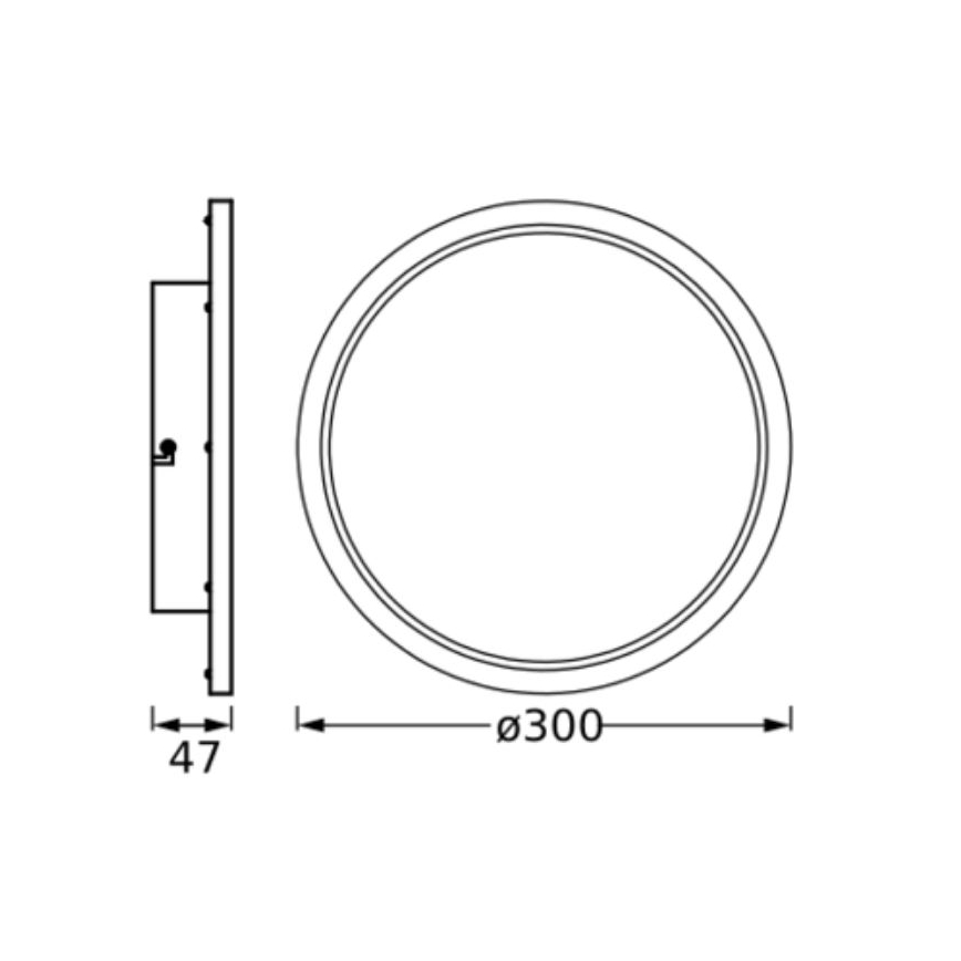 Ledvance - LED-kattovalaisin kylpyhuoneeseen DISC LED/18W/230V 3000/4000K IP44