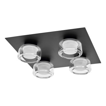 Ledvance - LED-kattovalaisin kylpyhuoneeseen ORBIS FLAME 4xLED/5,5W/230V 3000/4000K IP44 musta