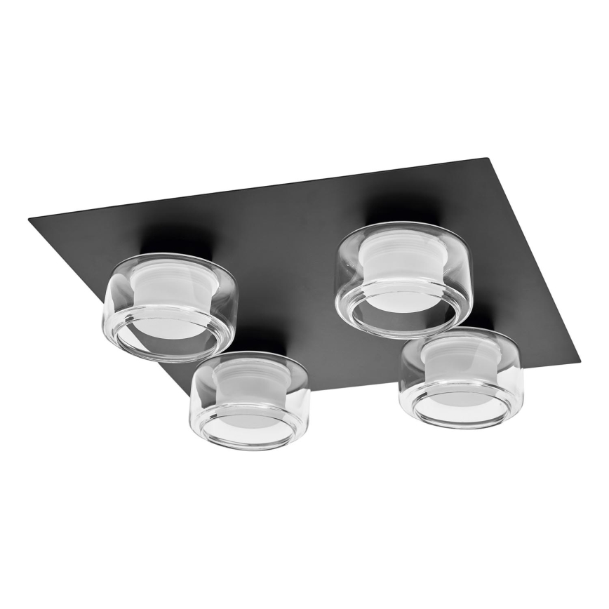 Ledvance - LED-kattovalaisin kylpyhuoneeseen ORBIS FLAME 4xLED/5,5W/230V 3000/4000K IP44 musta