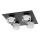 Ledvance - LED-kattovalaisin kylpyhuoneeseen ORBIS FLAME 4xLED/5,5W/230V 3000/4000K IP44 musta