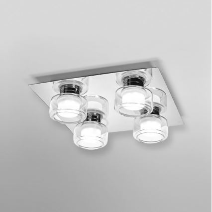 Ledvance - LED-kattovalaisin kylpyhuoneeseen ORBIS FLAME 4xLED/5,5W/230V 3000/4000K IP44 kromi