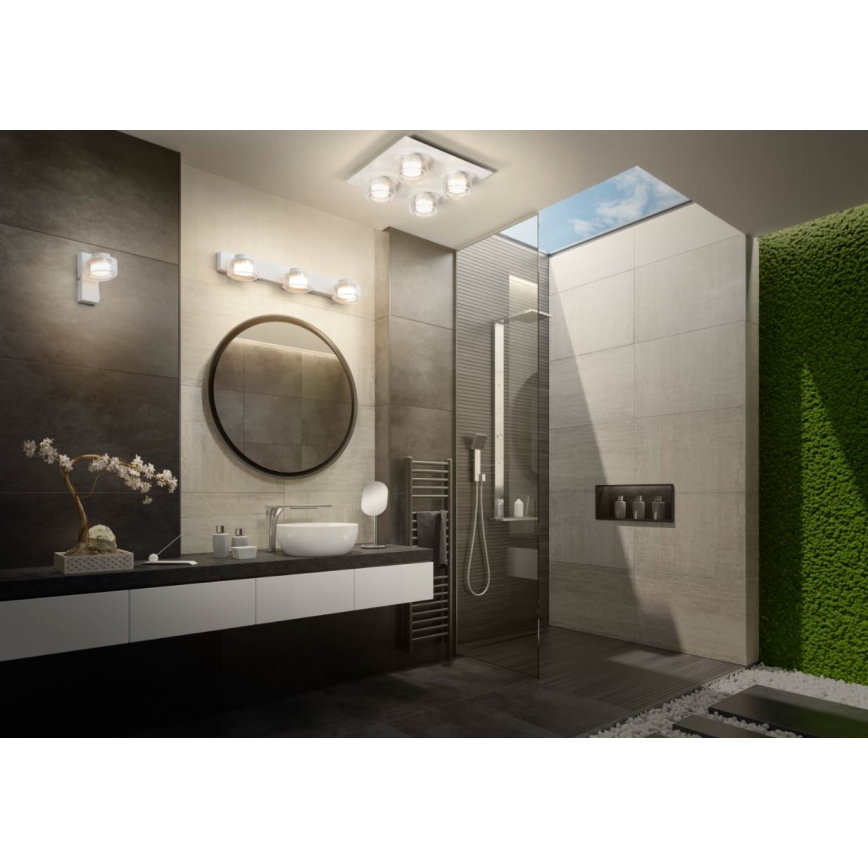 Ledvance - LED-kattovalaisin kylpyhuoneeseen ORBIS FLAME 4xLED/5,5W/230V 3000/4000K IP44 valkoinen