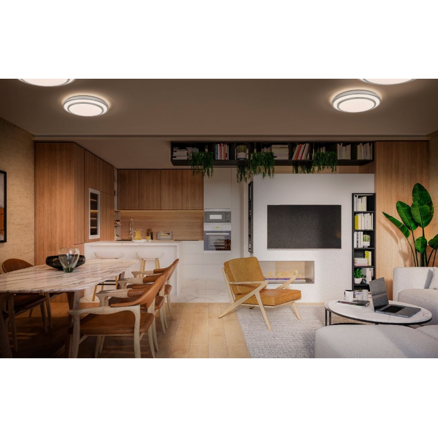 Ledvance - LED-kattovalaisin ORBIS BERLIN LED/24W/230V hopea