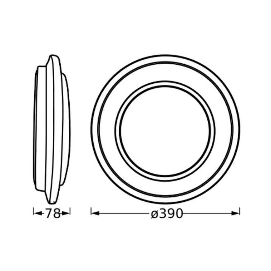 Ledvance - LED-kattovalaisin ORBIS BERLIN LED/24W/230V musta