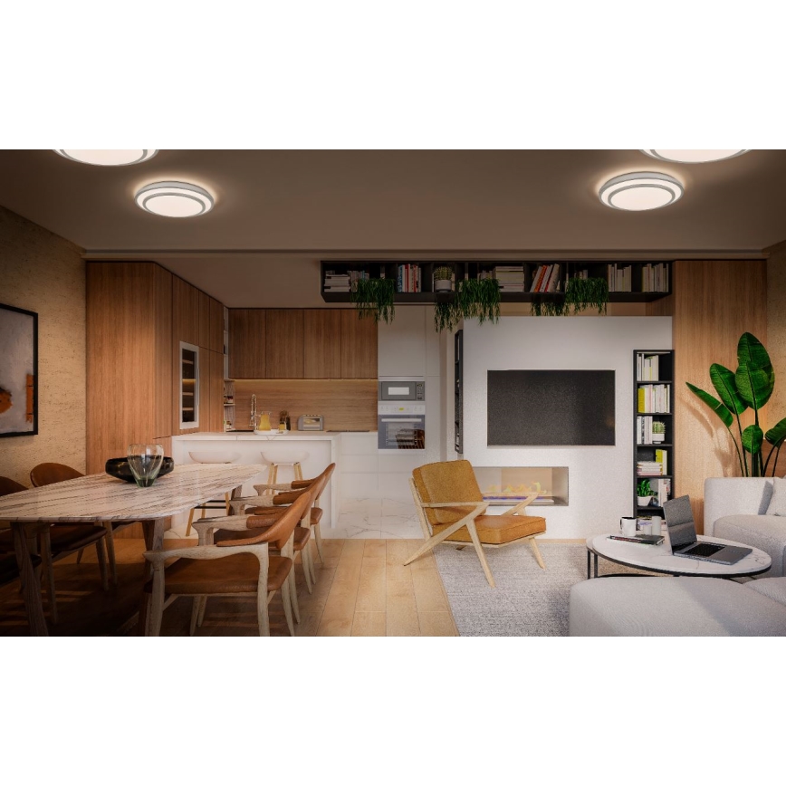 Ledvance - LED-kattovalaisin ORBIS BERLIN LED/36W/230V hopea