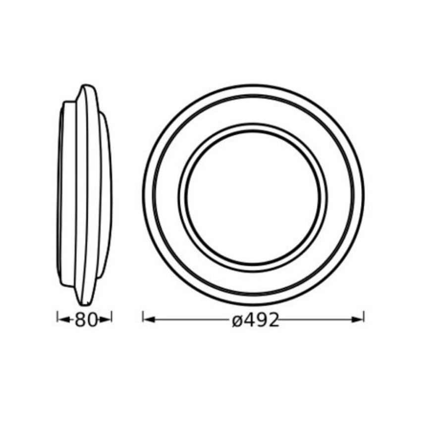 Ledvance - LED-kattovalaisin ORBIS BERLIN LED/36W/230V hopea
