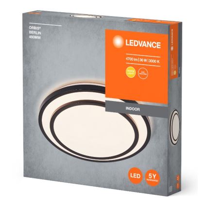 Ledvance - LED-kattovalaisin ORBIS BERLIN LED/36W/230V musta