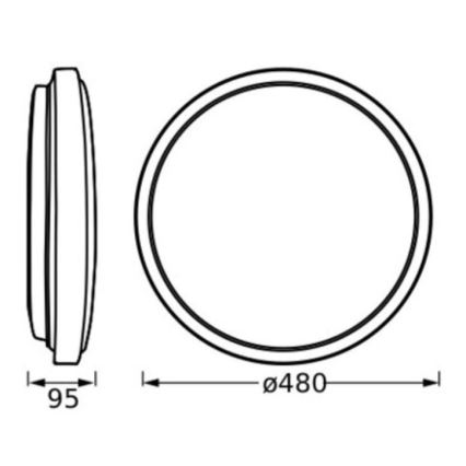 Ledvance - LED-kattovalaisin ORBIS LONDON LED/36W/230V valkoinen