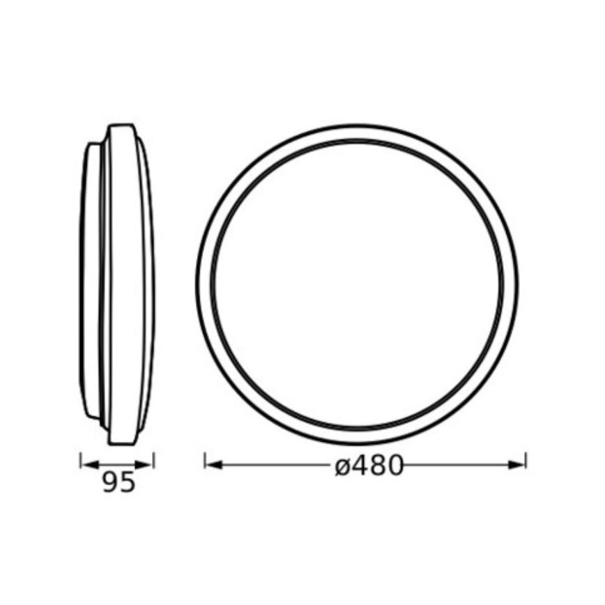 Ledvance - LED-kattovalaisin ORBIS LONDON LED/36W/230V valkoinen