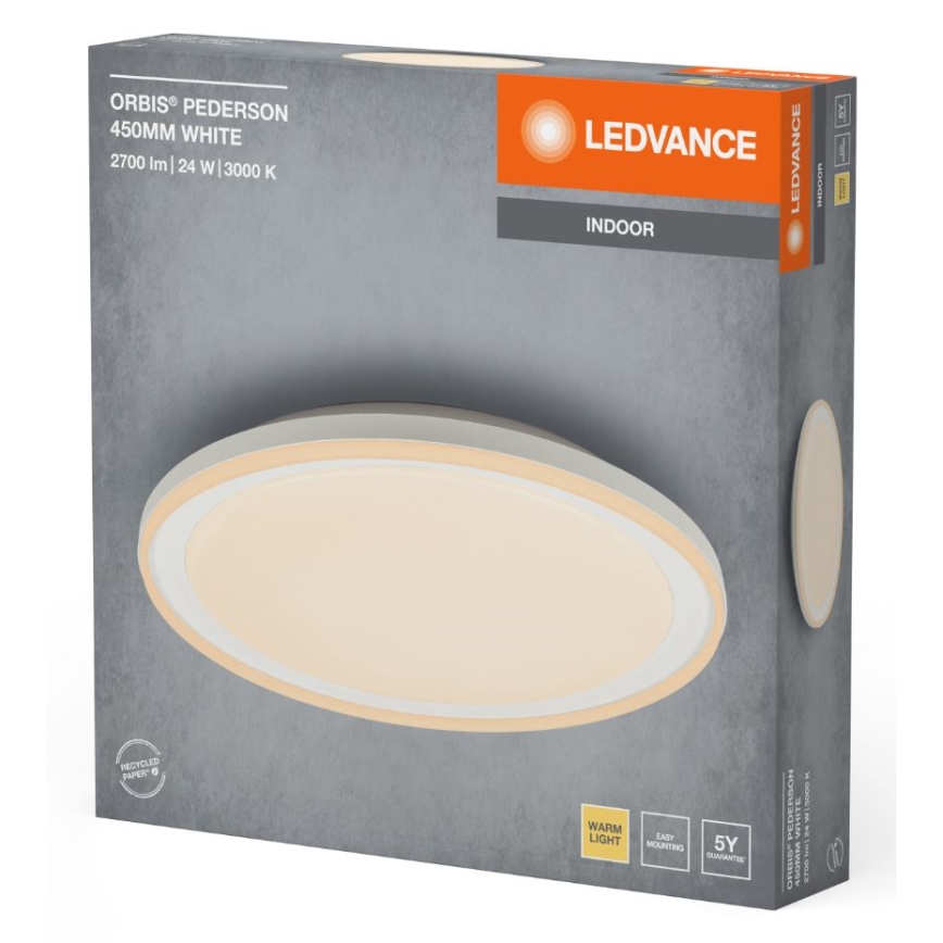 Ledvance - LED-kattovalaisin ORBIS PEDERSON LED/24W/230V halkaisija 45 cm valkoinen