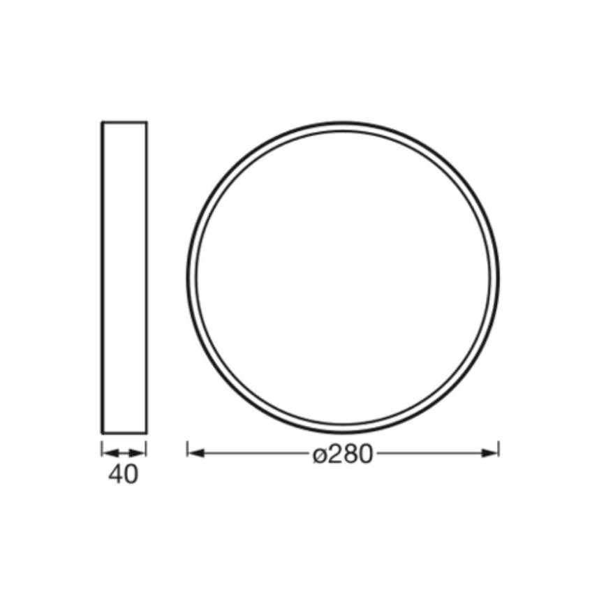 Ledvance - LED-kattovalaisin ORBIS SLIM LED/20W/230V musta