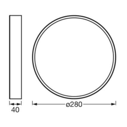 Ledvance - LED-kattovalaisin ORBIS SLIM LED/20W/230V valkoinen