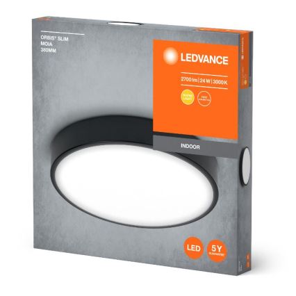 Ledvance - LED-kattovalaisin ORBIS SLIM LED/24W/230V musta