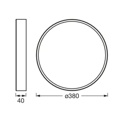 Ledvance - LED-kattovalaisin ORBIS SLIM LED/24W/230V musta