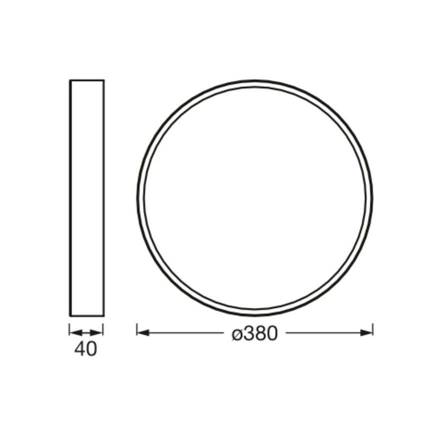 Ledvance - LED-kattovalaisin ORBIS SLIM LED/24W/230V musta