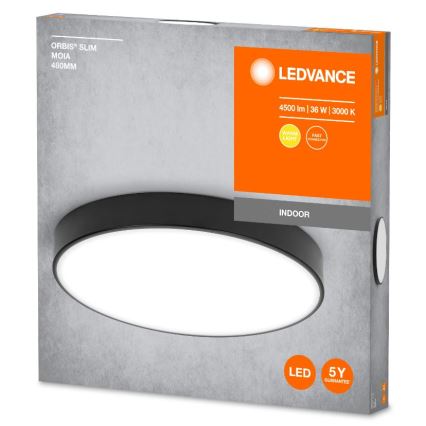Ledvance - LED-kattovalaisin ORBIS SLIM LED/36W/230V musta