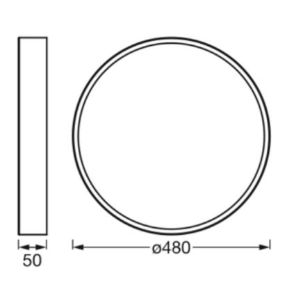Ledvance - LED-kattovalaisin ORBIS SLIM LED/36W/230V musta