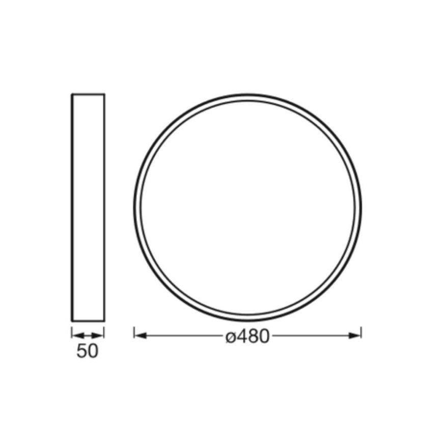 Ledvance - LED-kattovalaisin ORBIS SLIM LED/36W/230V musta