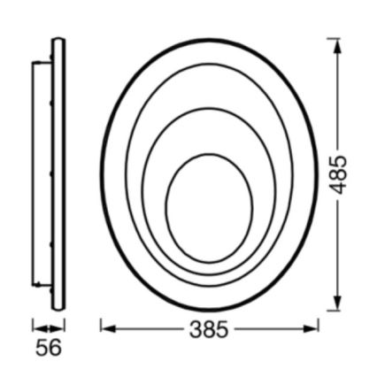 Ledvance - LED-kattovalaisin ORBIS SPIRAL LED/37W/230V