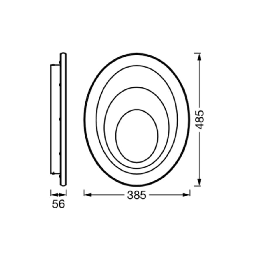 Ledvance - LED-kattovalaisin ORBIS SPIRAL LED/37W/230V