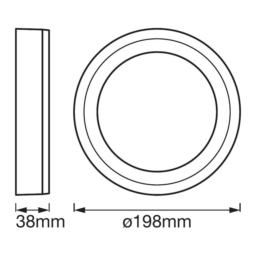 Ledvance - LED-kattovalaisin ROUND LED / 15W / 230V d. 20 cm