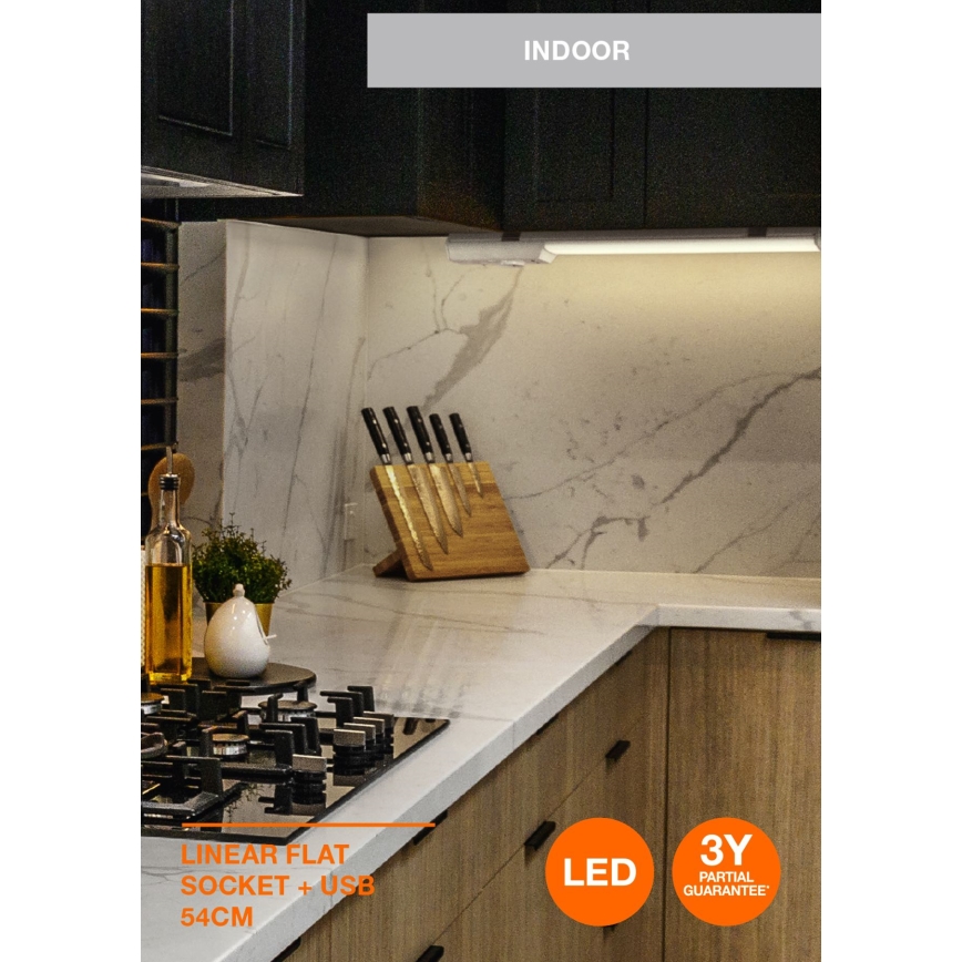 Ledvance - LED Keittikaapin alusvalo pistorasialla LINEAR LED/10W/230V