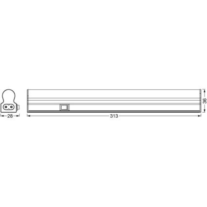 Ledvance - LED Keittiökaapin alusvalo sensorilla BATTEN LED/4W/230V 32 cm