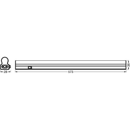Ledvance - LED Keittiökaapin alusvalo sensorilla BATTEN LED/8W/230V 60 cm