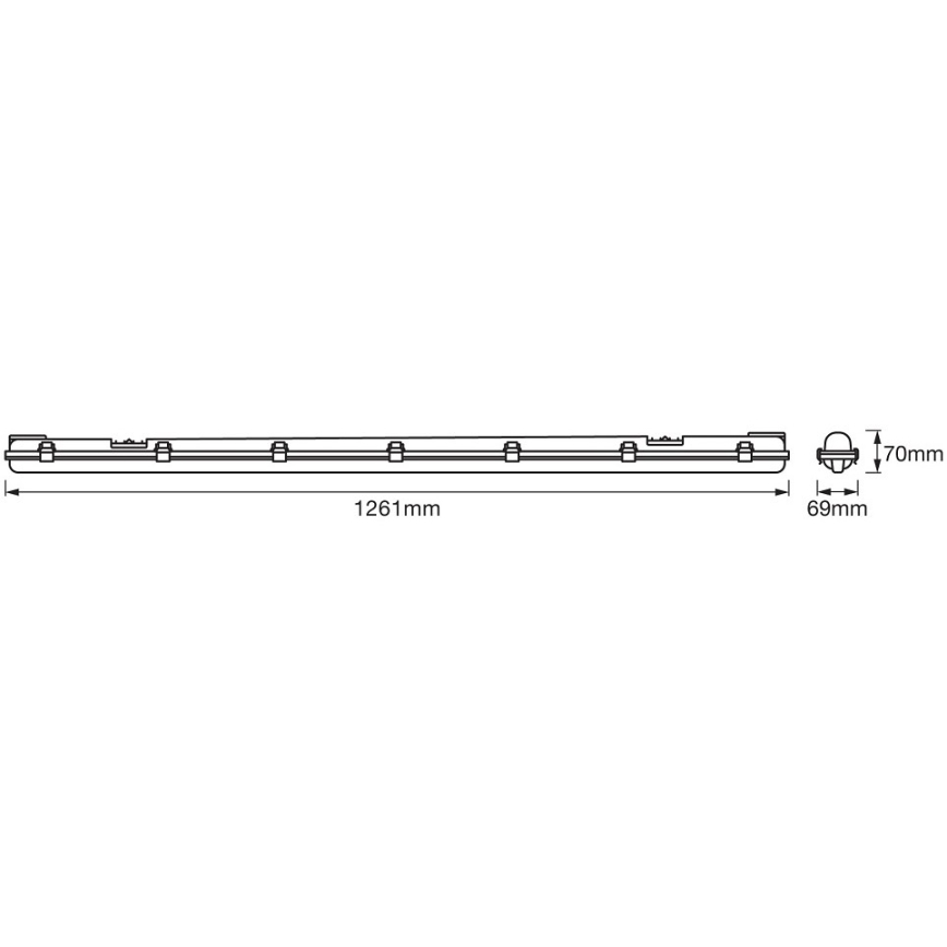 Ledvance - LED Kestävä loistelamppu DAMP T8 1xG13/15W/230V IP65