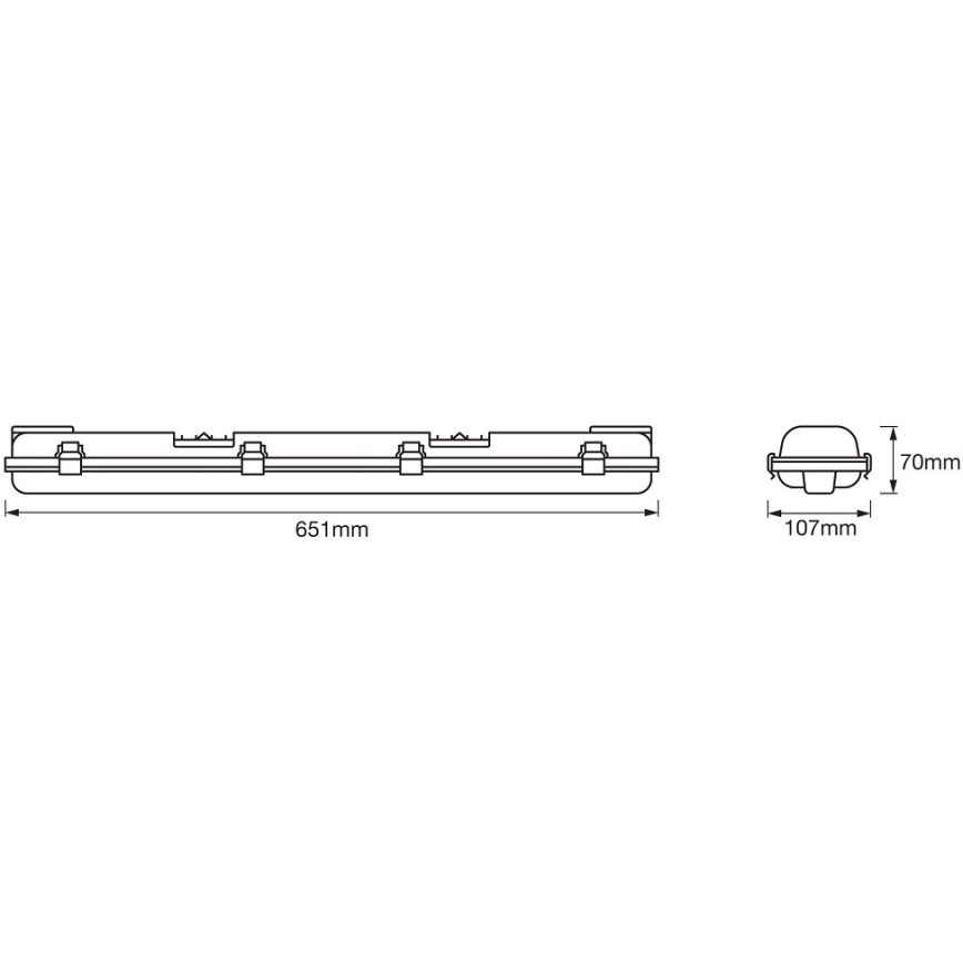 Ledvance - LED Kestävä loistelamppu DAMP T8 2xG13/7W/230V IP65