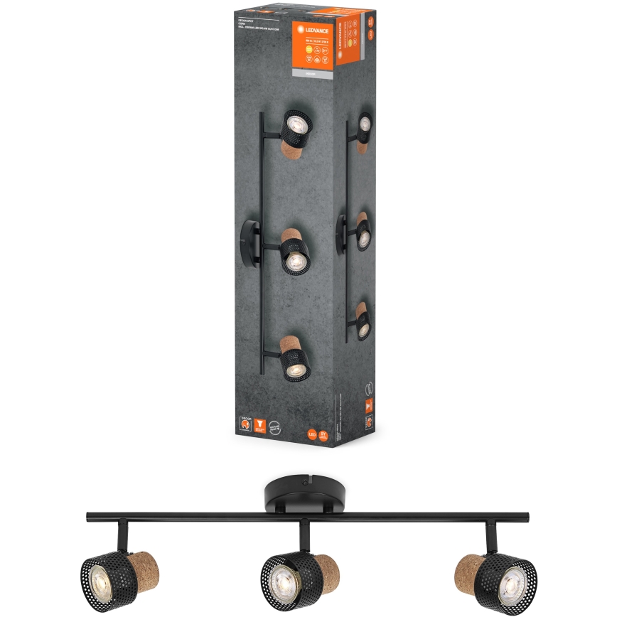 Ledvance - LED-kohdevalaisin DECOR CORK 3xGU10/3,4W/230V